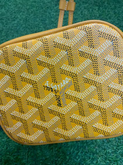 กระเป๋าหนังแท้ สีเหลือง รูปที่ 9