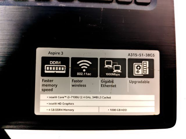 โน๊ตบุค  Acer Acer Aspire 3 I3 Gen 7  รูปที่ 6