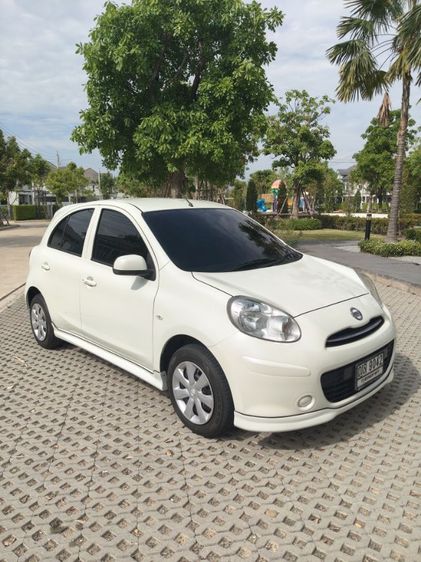 Nissan March 2011 1.2 E เบนซิน ไม่ติดแก๊ส เกียร์อัตโนมัติ ขาว รูปที่ 3