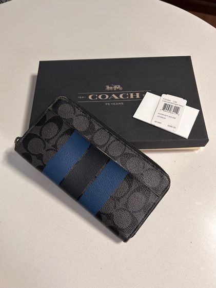 หญิง ดำ coach กระเป๋าตังค์ใบยาว