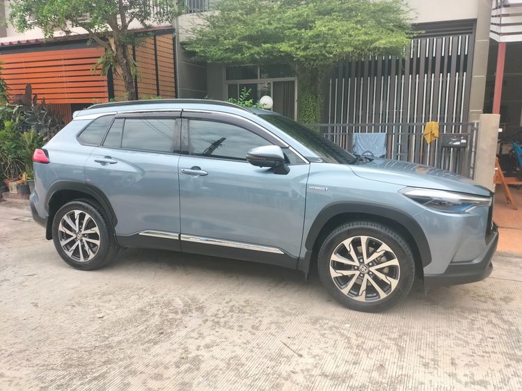 Toyota Corolla Cross 2021 1.8 Hybrid Premium Safety Utility-car ไฮบริด ไม่ติดแก๊ส เกียร์อัตโนมัติ ฟ้า รูปที่ 2