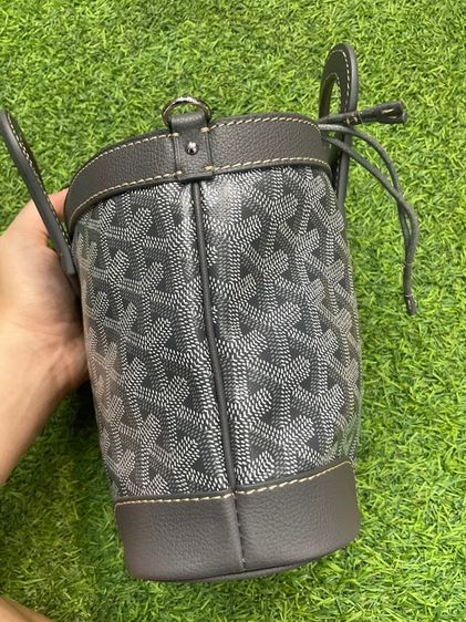 กระเป๋าหนังแท้ สีเทาเข้ม รูปที่ 4