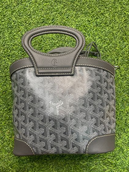 กระเป๋าหนังแท้ สีเทาเข้ม รูปที่ 3