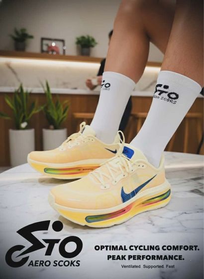 ถุงเท้ายาวทรงสปอตผู้ชายStorm aero scoks รูปที่ 4