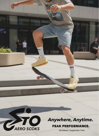 ถุงเท้ายาวทรงสปอตผู้ชายStorm aero scoks รูปที่ 3