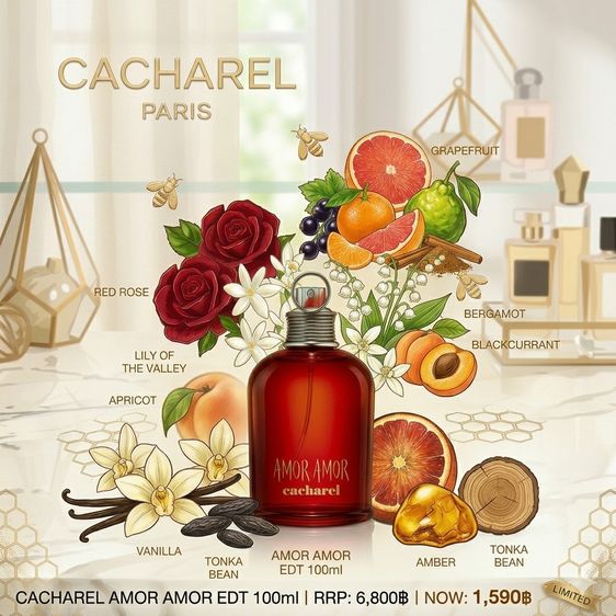 น้ำหอม Cacharel Amor Amor EDT 100ml กล่องเทสเตอร์