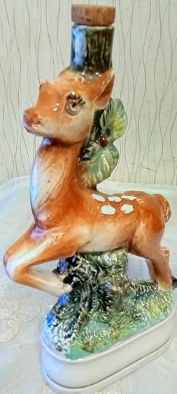 ขวดเหล้าเซรามิกรูปกวางวินเทจ ITALY  รูปที่ 3