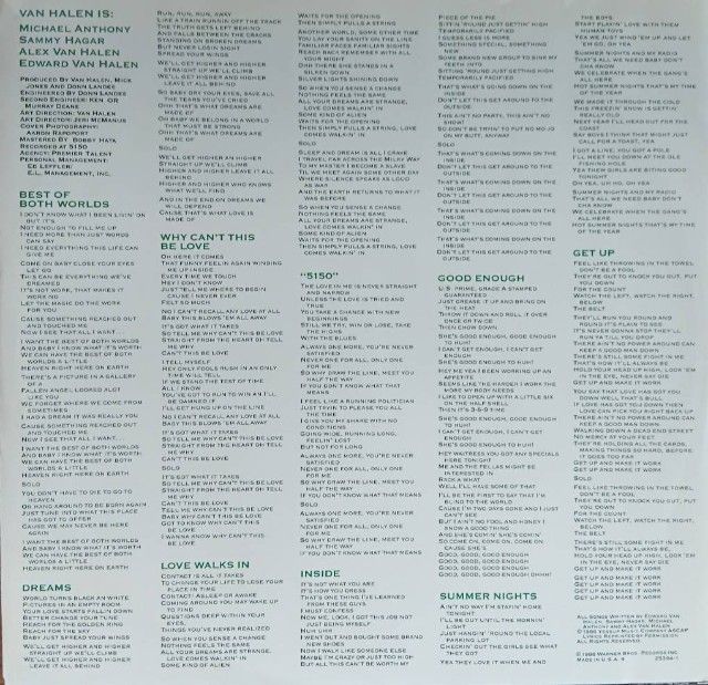 ขายแผ่นเสียง Van Halen - 5150 แผ่นUS ปกแผ่น VG 2บวก ราคา 400 บสท ค่าส่ง 50 บาท โทร.ไลน์ 0811377711 รูปที่ 2