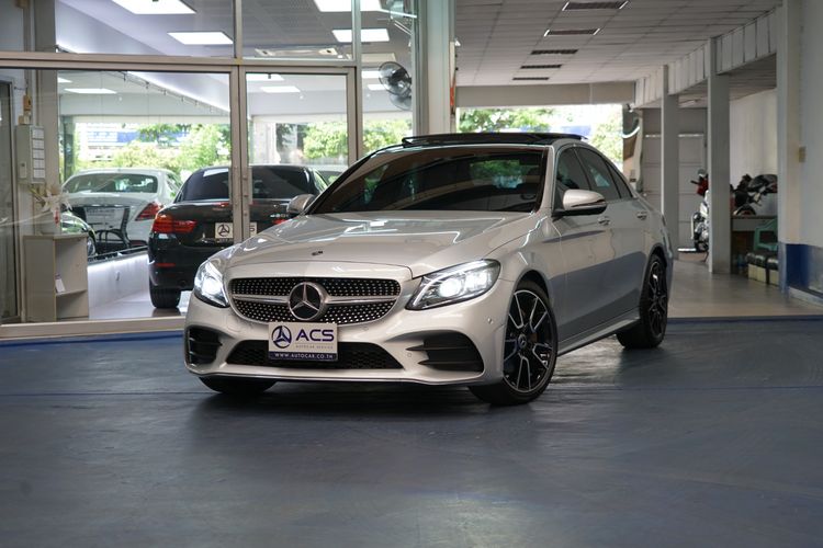 Mercedes-Benz C-Class 2019 C220 Sedan ดีเซล ไม่ติดแก๊ส เกียร์อัตโนมัติ บรอนซ์เงิน