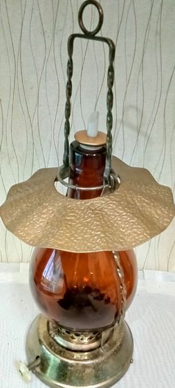 ขวดเหล้าเปล่างานต่างประเทศวินเทจรูปตะเกียง ไขลานมีเสียงดนตรี รูปที่ 2