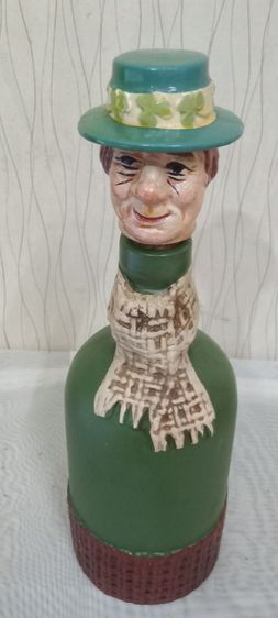 ขวดเหล้าเปล่าเซรามิกวินเทจงานต่างประเทศรูปหัวคน รูปที่ 3