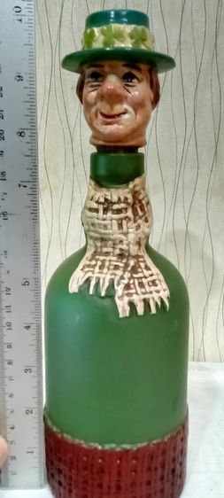 ขวดเหล้าเปล่าเซรามิกวินเทจงานต่างประเทศรูปหัวคน