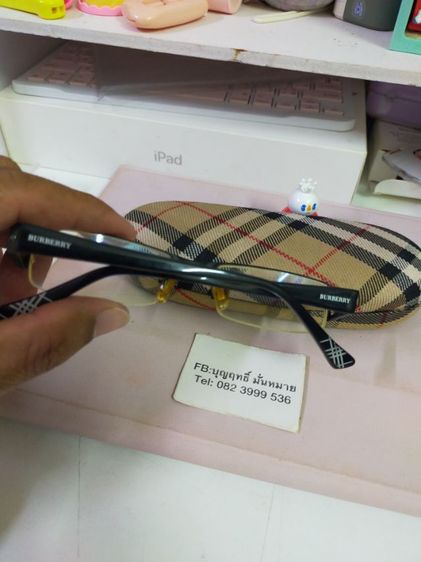 แว่นตา BURBERRY ของแท้ ขนาด 49 17 130 สภาพดี เลนส์ มีค่าสายตาเอาไปตัดใส่เลนส๋ ใหม่ได้เลยครับ รูปที่ 2