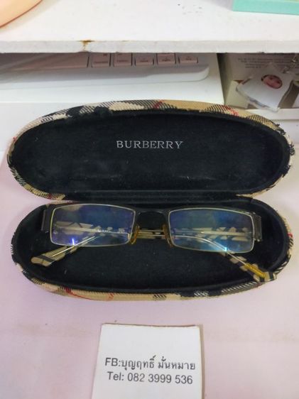 แว่นตา BURBERRY ของแท้ ขนาด 49 17 130 สภาพดี เลนส์ มีค่าสายตาเอาไปตัดใส่เลนส๋ ใหม่ได้เลยครับ รูปที่ 3