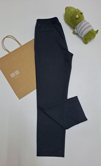 กางเกงสแลคขายาวสีกรม เอวสม็อค แบรนด์ Uniqlo‼️ รูปที่ 4