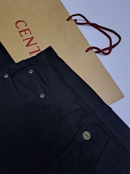 กางเกงยีนส์ขายาวสีดำ Super Black ผ้า Cotton-Jeans ป้ายหนัง แบรนด์ Lee‼️ รูปที่ 4