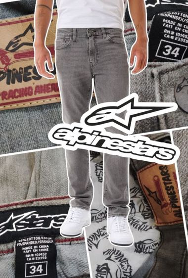 เทา กางเกง ยีนส์ ALPINESTARS👖🛵ยีนส์สายรถ