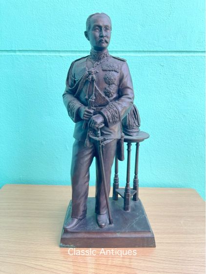 รูปปั้น เสด็จพ่อ ร.5 ทองเหลือง เก่าสะสม รูปที่ 2