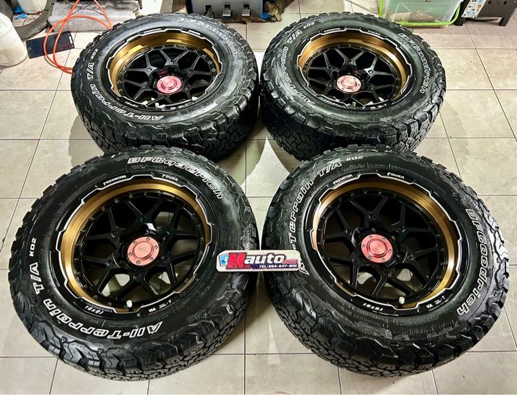 ล้อสไตล์สายลุย 18x9 ET0 6x139 แถมยางBF KO2 265 60 18 ครบชุด