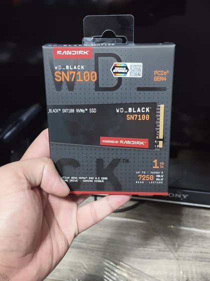 ที่เก็บข้อมูลและเมมโมรี่การ์ด 1 TB SSD (เอสเอสดี) WD BLACK SN7100 - PCIe 4x4 NVMe M.2 2280 (WDS100T4X0E)