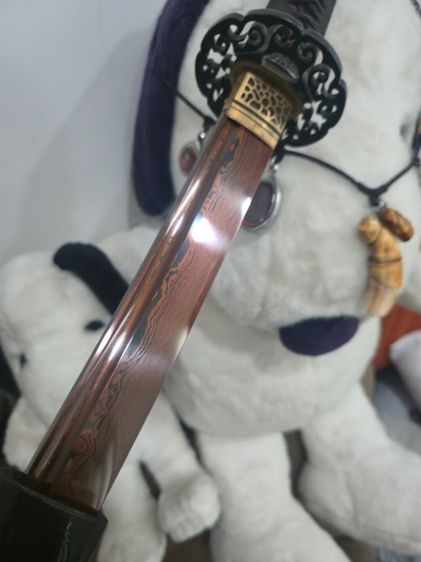 Red Damascus Katana Samurai รูปที่ 2