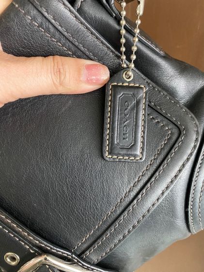 เทเลิกเก็บ มือสอง ของแท้ วินเทจ Y2K โค้ช Soho Flap Leather Shoulder bag  รุ่น F11196 รูปที่ 13