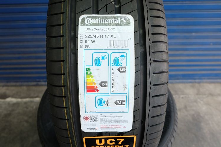 🌼ยางใหม่ Continental รุ่น  UltraContact UC7 ขนาด 225 45R17 ปี25 รูปที่ 3
