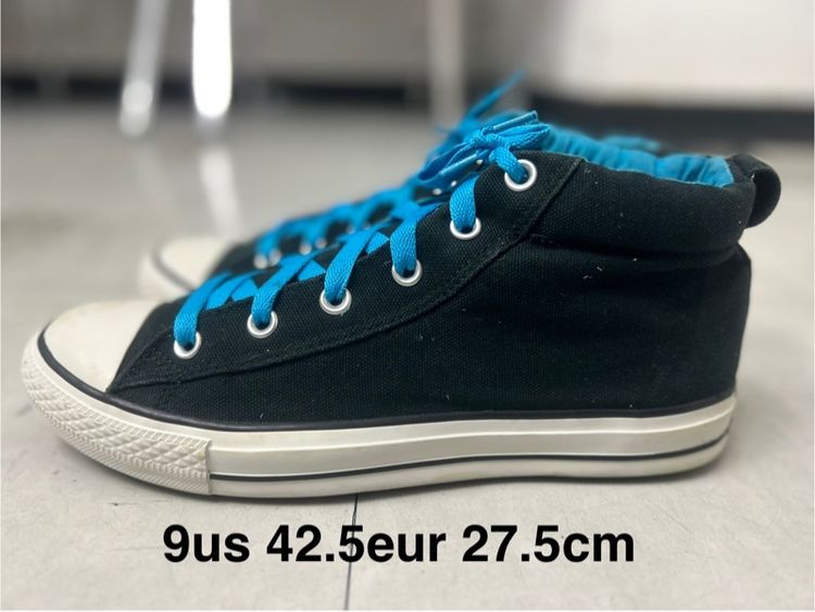 น้ำเงิน ผ้า รองเท้าผ้าใบ UK 8.5 | EU 42 2/3 | US 9 รองเท้า converse