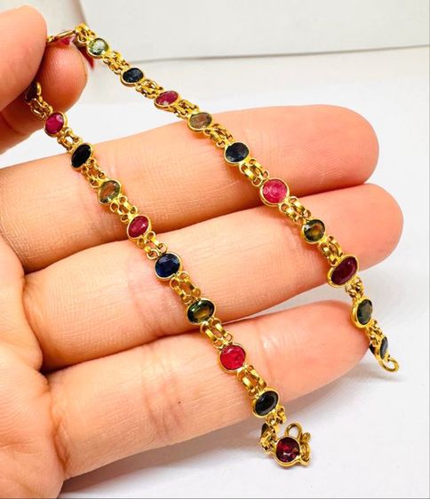 สร้อยข้อมือพลอยแท้ทอง 18k รูปที่ 4