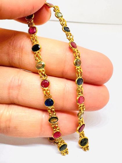 สร้อยข้อมือพลอยแท้ทอง 18k รูปที่ 3