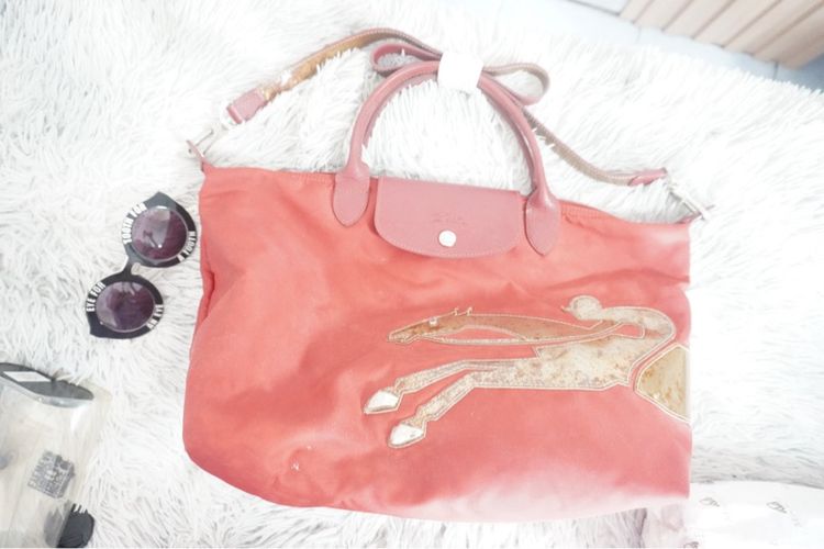 กระเป๋า Longchamp Le Pliage Neo Cavalier Limited Edition สีแดง