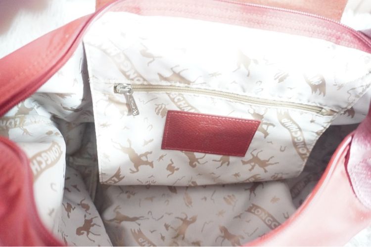 กระเป๋า Longchamp Le Pliage Neo Cavalier Limited Edition สีแดง รูปที่ 11