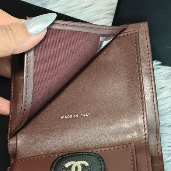 Chanel Wallet Classic Caviar Leather Black กระเป๋าสตางค์ Chanel หนังคาเวียร์ สีดําอะไหล่ทอง มีกล่อง รูปที่ 16