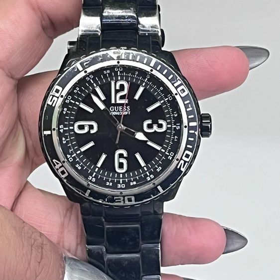 GUESS Diver Sport 100M รุ่น W0043G2 นาฬิกาผู้ชาย กันน้ํา 100M ตัวเรือนดํา สายสแตนเลส รูปที่ 11