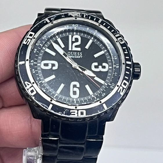 GUESS Diver Sport 100M รุ่น W0043G2 นาฬิกาผู้ชาย กันน้ํา 100M ตัวเรือนดํา สายสแตนเลส รูปที่ 8