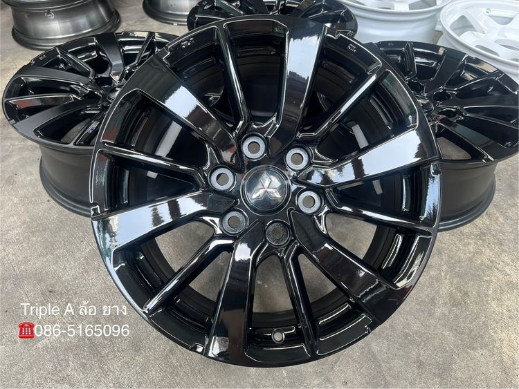 ✨ล้อแม็ก 6รู139✨Mitsu Pajero ขอบ 18 สีดำ💖สภาพสวย💖 รูปที่ 2