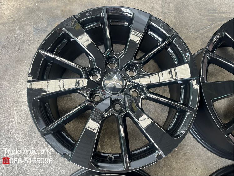 ✨ล้อแม็ก 6รู139✨Mitsu Pajero ขอบ 18 สีดำ💖สภาพสวย💖 รูปที่ 4