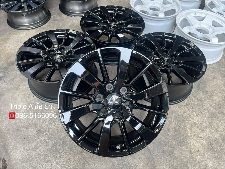 Enkai อะลูมิเนียมอัลลอย 18" ✨ล้อแม็ก 6รู139✨Mitsu Pajero ขอบ 18 สีดำ💖สภาพสวย💖