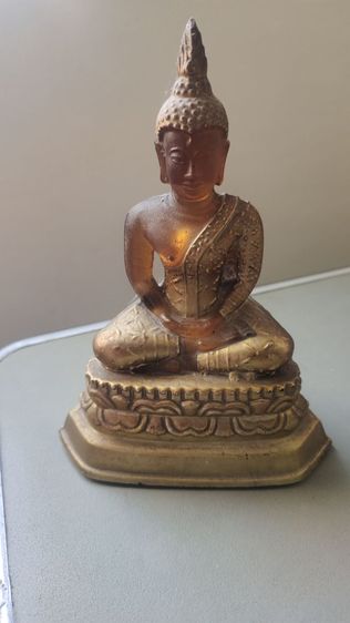 พระบูชา25ศตวรรษ สีนำ้ผึ้งทาทองเดิม หน้าตัก3นิ้ว รูปที่ 2