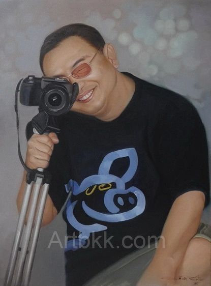 รับวาดภาพคนเหมือนสีน้ำมันเป็นของขวัญสุดพรีเมี่ยมให้คนพิเศษ รูปที่ 9