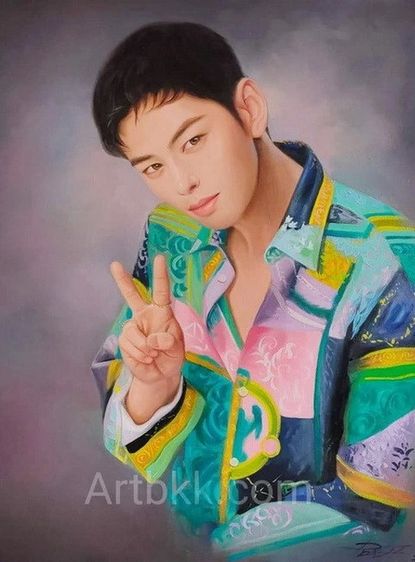 รับวาดภาพคนเหมือนสีน้ำมันเป็นของขวัญสุดพรีเมี่ยมให้คนพิเศษ รูปที่ 4