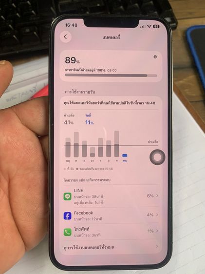 iPhone 12 Pro Max ความจุที่ 256 แบตเตอรี่เปลี่ยนใหม่ รูปที่ 7