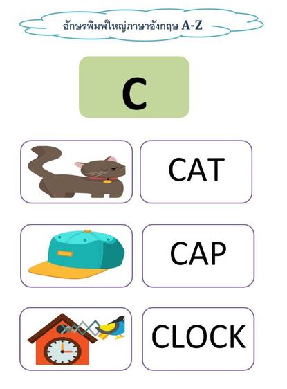 เสริมทักษะกาเรียนรู้ภาษาอังกฤษ ดัวยอักษรพิมพ์ใหญ่ A-Z ซื้อครบทุกตัวได้คำศัพย์ มากถึง 78 คำ ภาพน่ารักเพิ่มความจดจำให้ลูกของคุณ รูปที่ 3