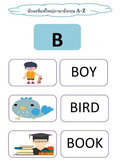 เสริมทักษะกาเรียนรู้ภาษาอังกฤษ ดัวยอักษรพิมพ์ใหญ่ A-Z ซื้อครบทุกตัวได้คำศัพย์ มากถึง 78 คำ ภาพน่ารักเพิ่มความจดจำให้ลูกของคุณ รูปที่ 2
