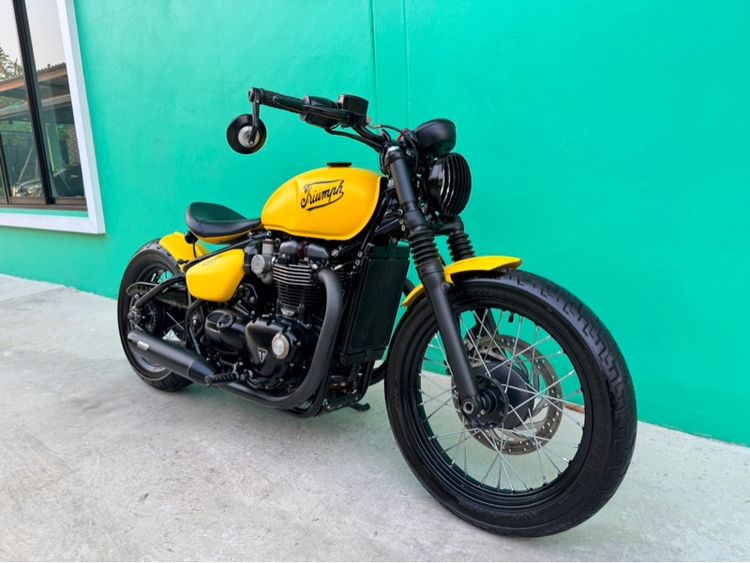 Triumph bobber สีเหลือง ปี17จด18  รูปที่ 2
