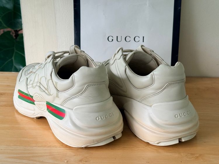 รองเท้า GUCCI Rhyton Logo Leather Sneaker Size 42 รูปที่ 10
