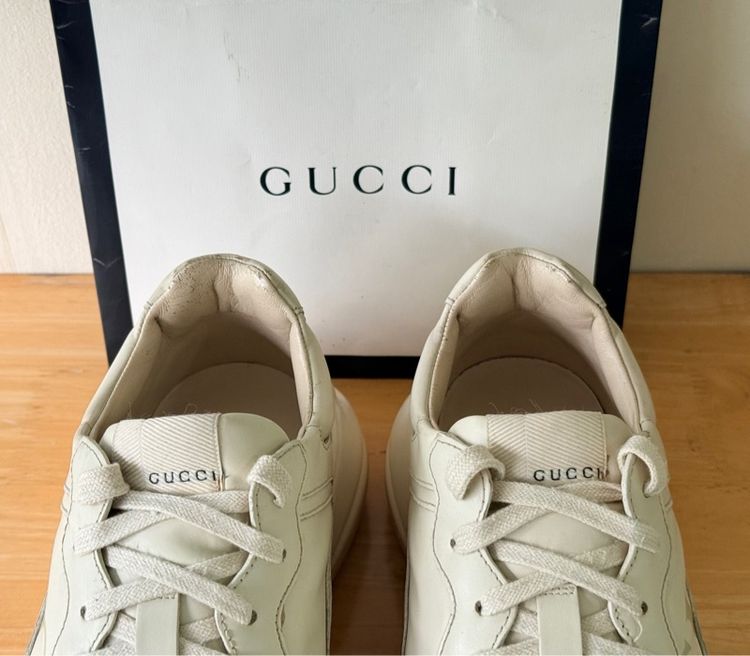 รองเท้า GUCCI Rhyton Logo Leather Sneaker Size 42 รูปที่ 4