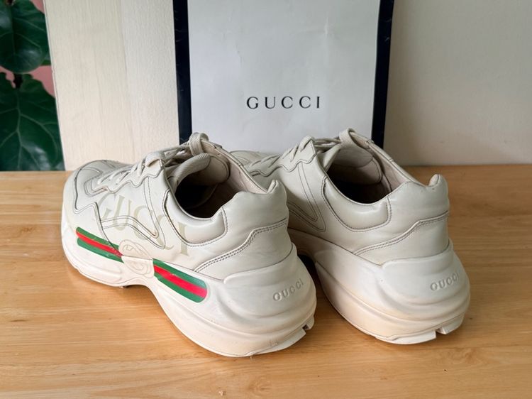 รองเท้า GUCCI Rhyton Logo Leather Sneaker Size 42 รูปที่ 9