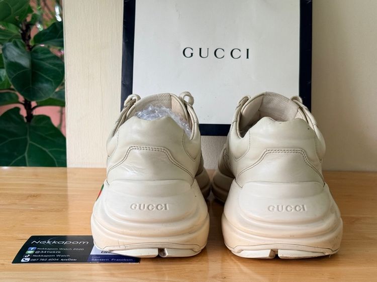 รองเท้า GUCCI Rhyton Logo Leather Sneaker Size 42 รูปที่ 13