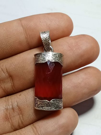 จี้เงินแท้ทับทิมซาตั้ม มือ1